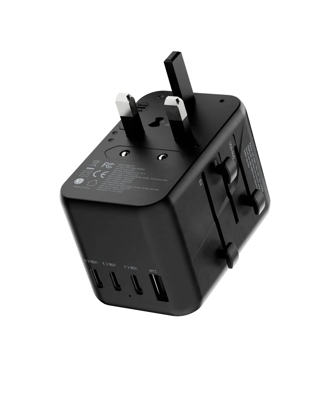 Powerology 65W PD Universal Muti-Port Travel Adpater