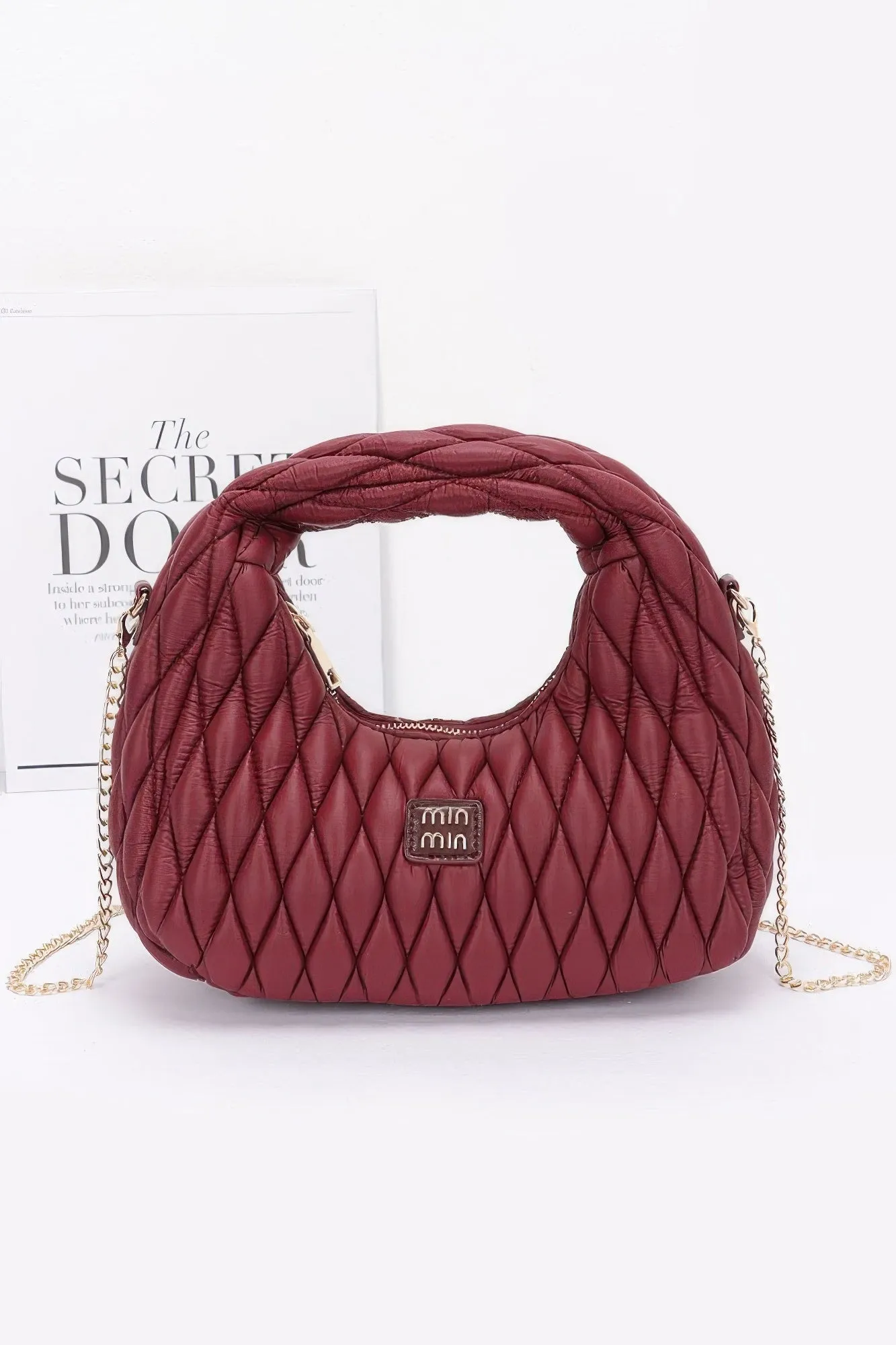 Quilted Faux Leather Hobo Bag